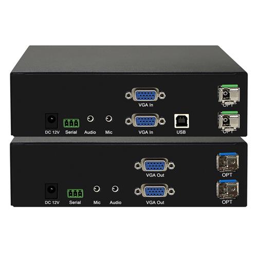 双路 VGA KVM 高清视频光纤延长器